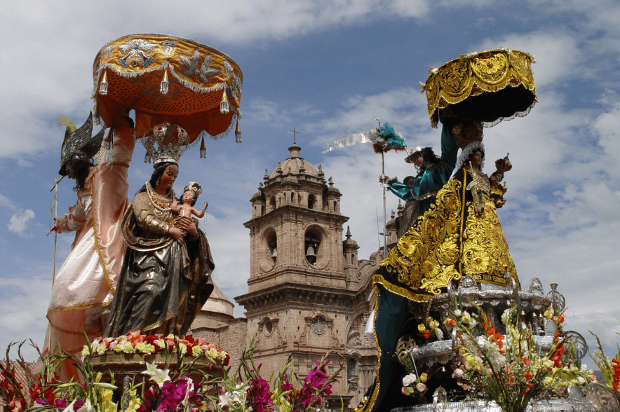 Procession of various Saints through Corpus Christi